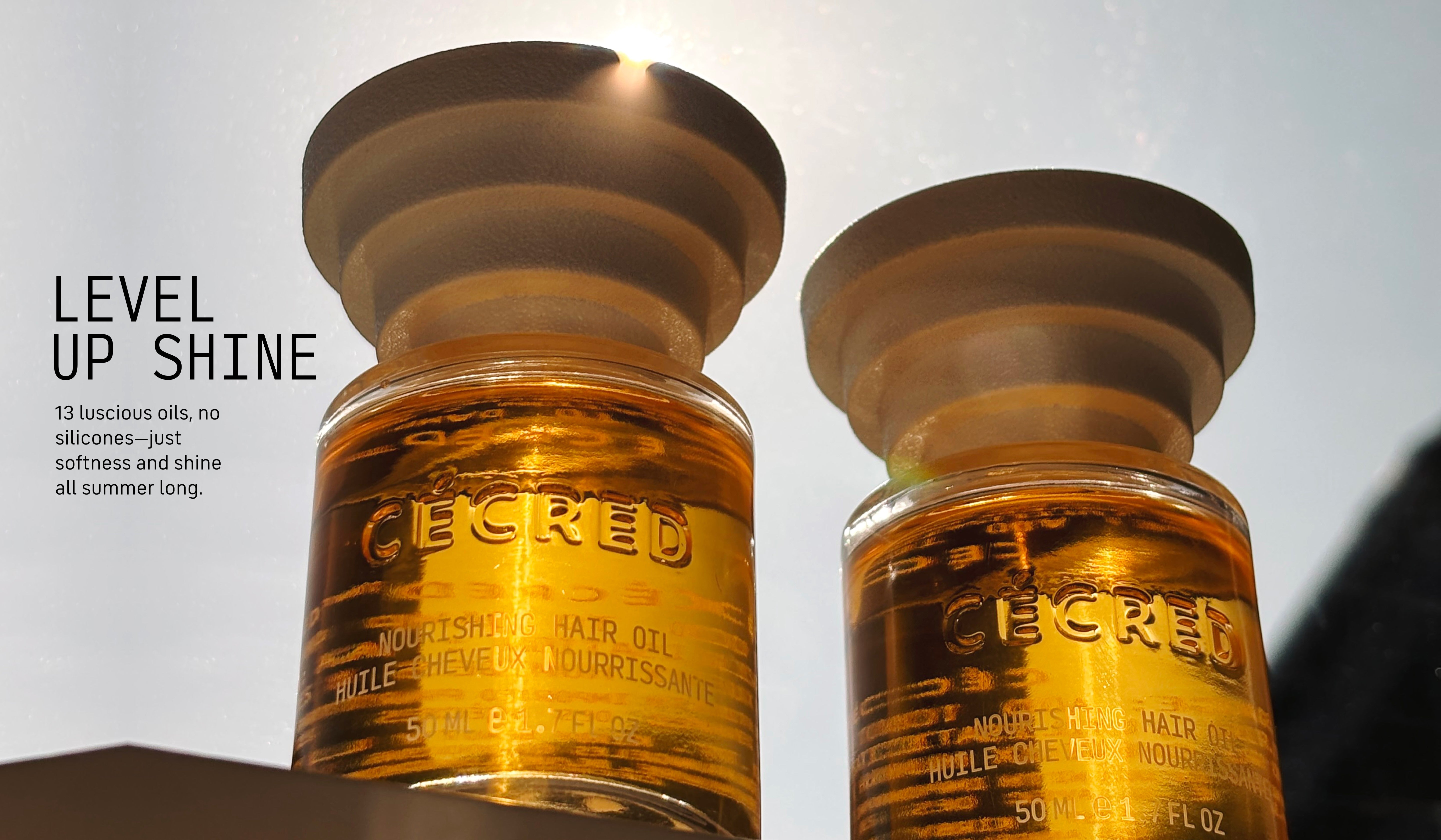 Level Up Shine 13 luscious oils, no silicones—just softness and shine all summer long.