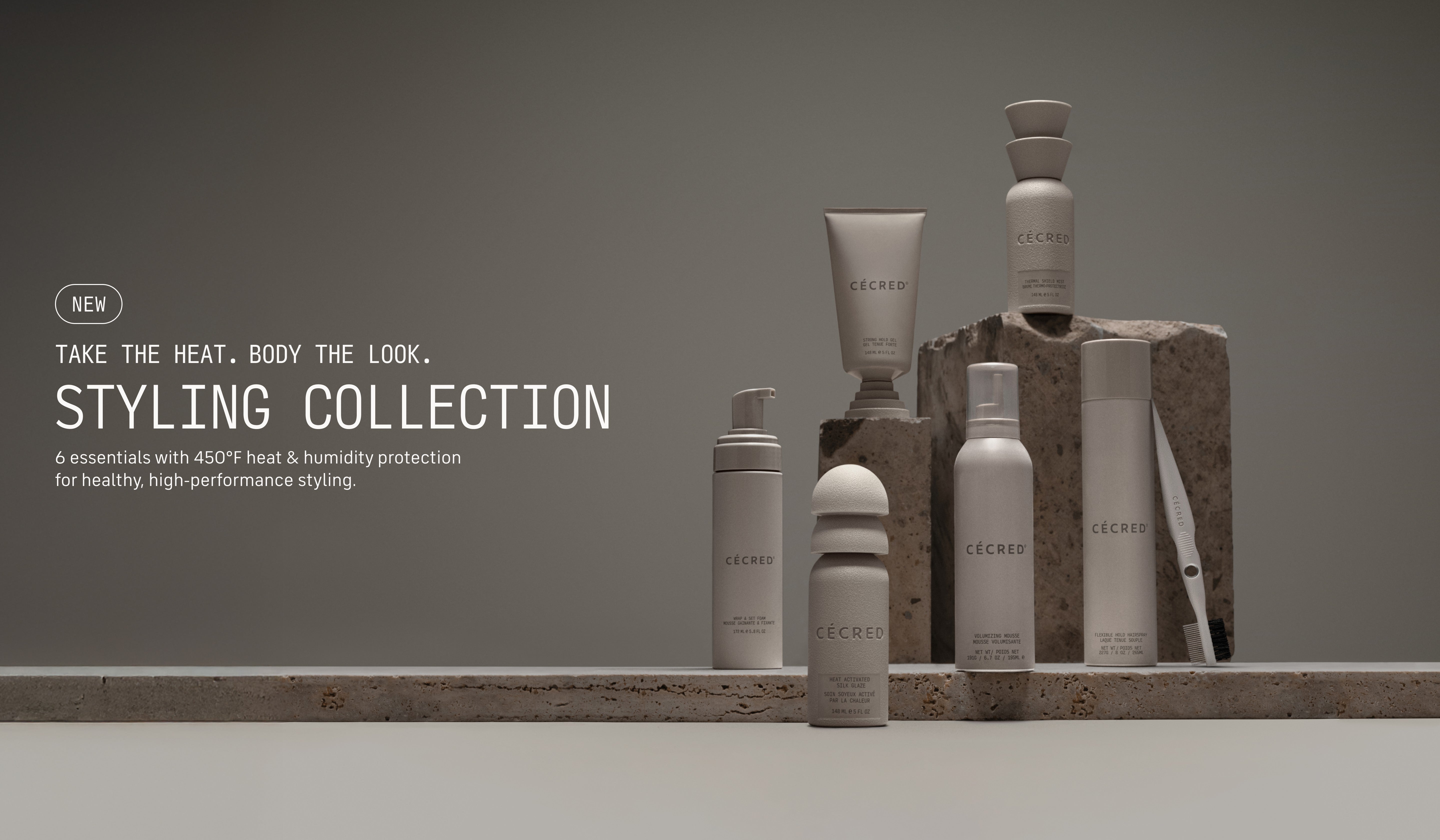 New. Take the heat. body the look. Styling Collection. 6 essentials with 450°f heat & humidity protection for healthy, high-performance styling.